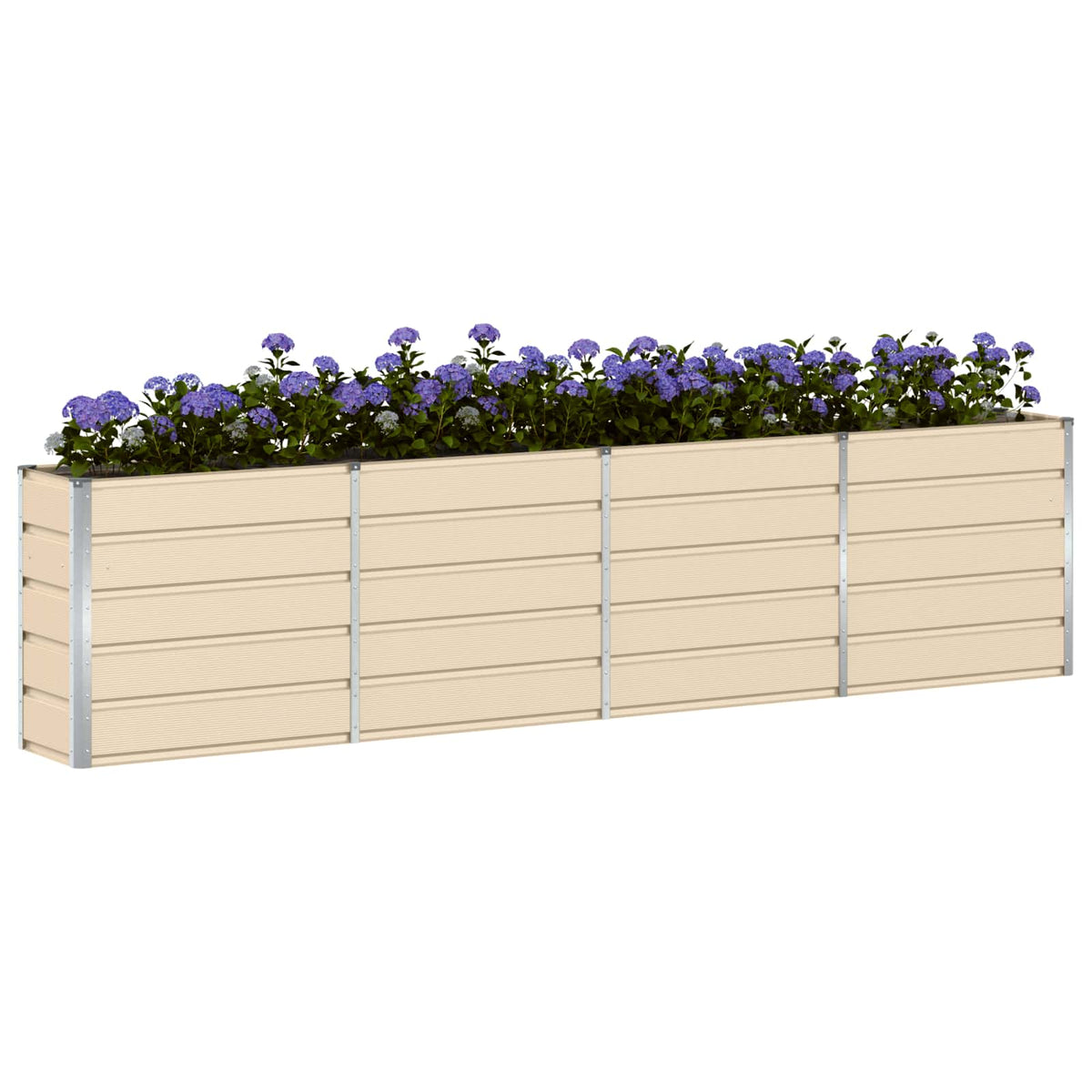 Planter Ivory 160 x 40 x 75 cm Steel