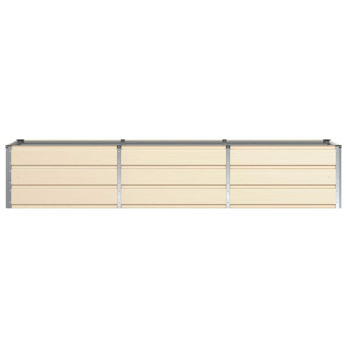 Planter Ivory 240 x 80 x 45 cm Steel
