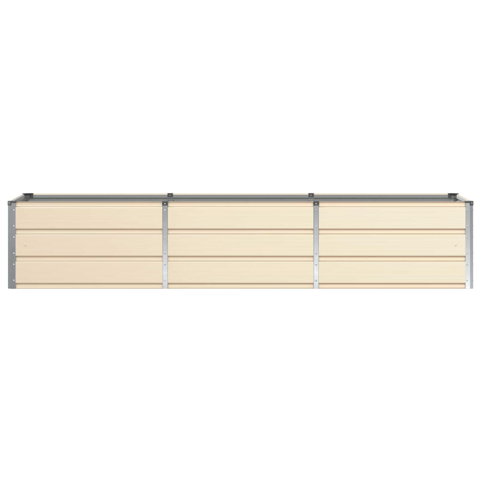 Planter Ivory 240 x 80 x 45 cm Steel