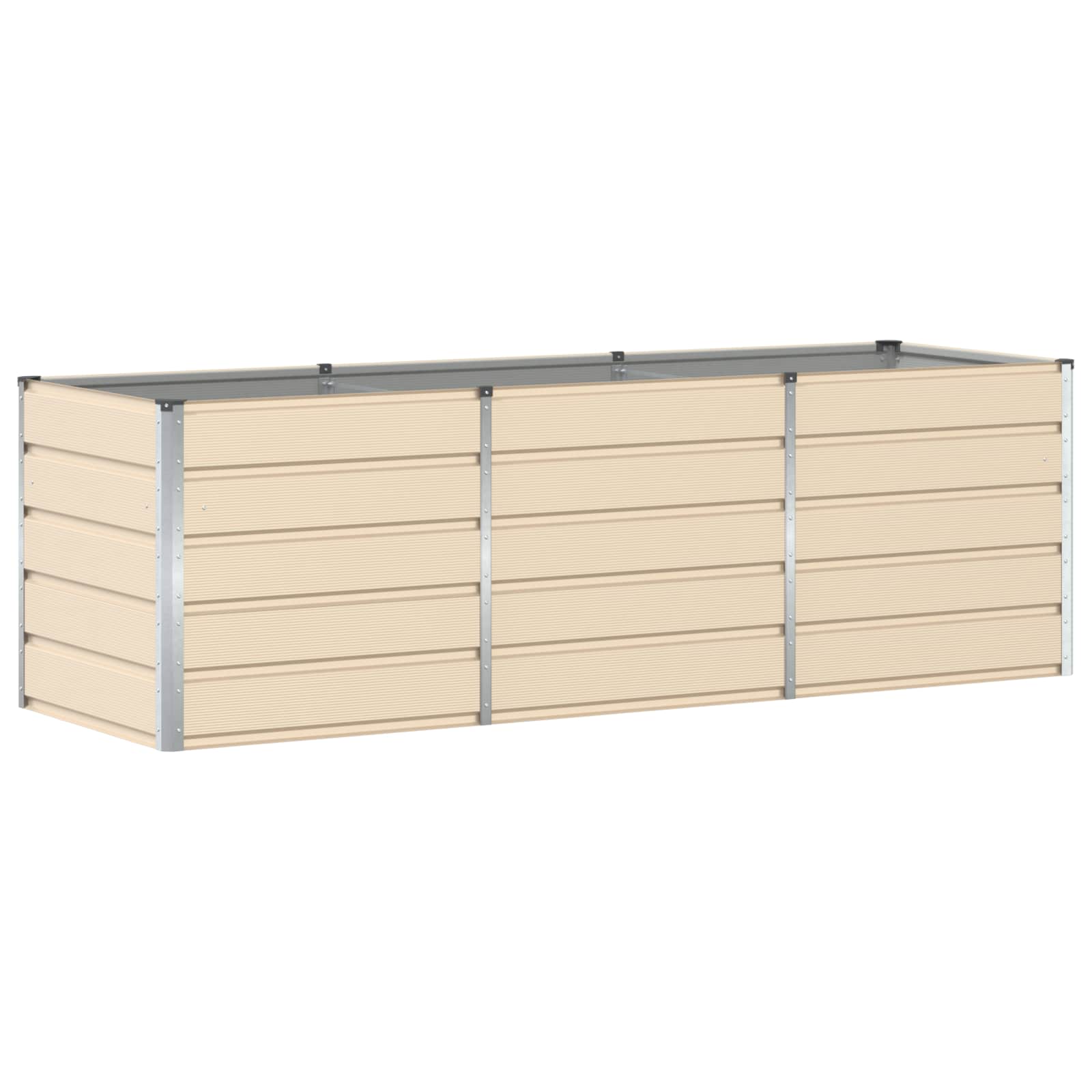 Planter Ivory 240 x 80 x 75 cm Steel