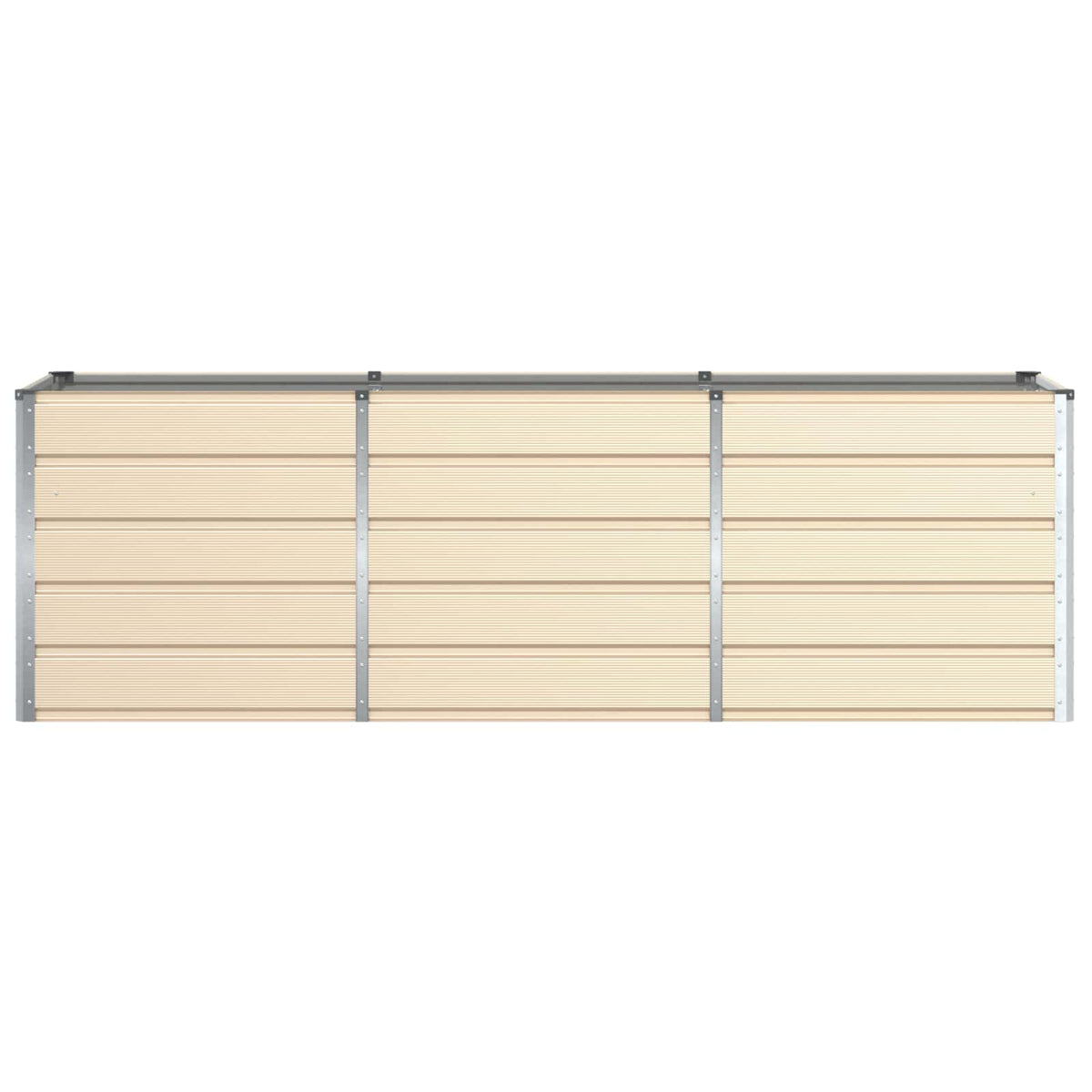 Planter Ivory 240 x 80 x 75 cm Steel