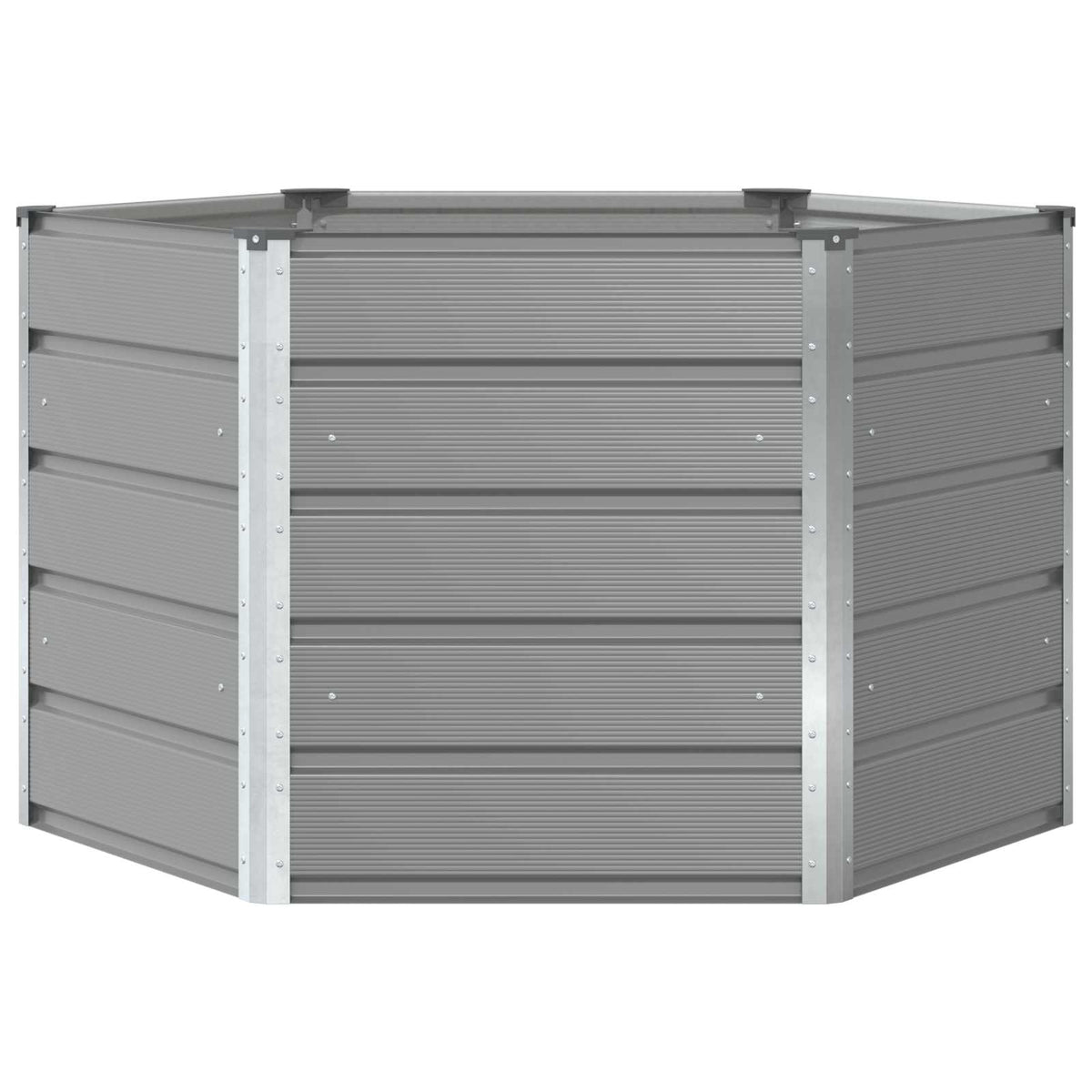 Planter Light Grey 129 x 129 x 75 cm Steel