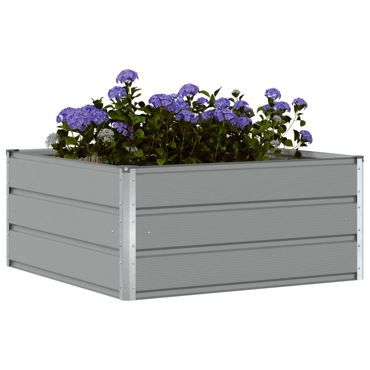 Planter Light Grey 100 x 100 x 45 cm Steel