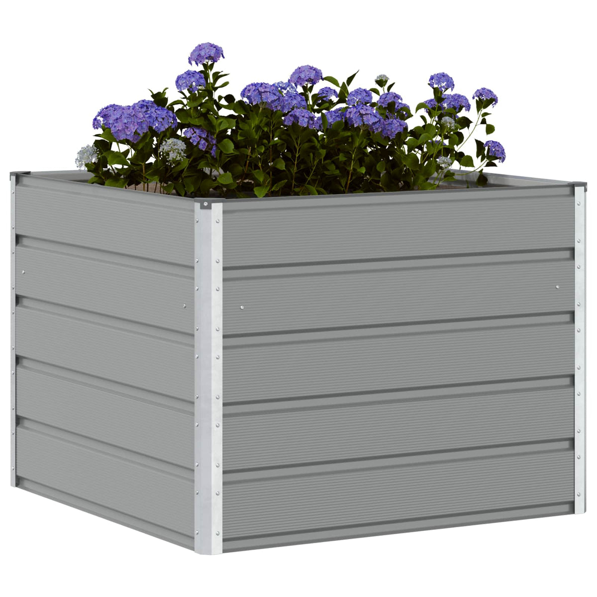 Planter Light Grey 100 x 100 x 75 cm Steel