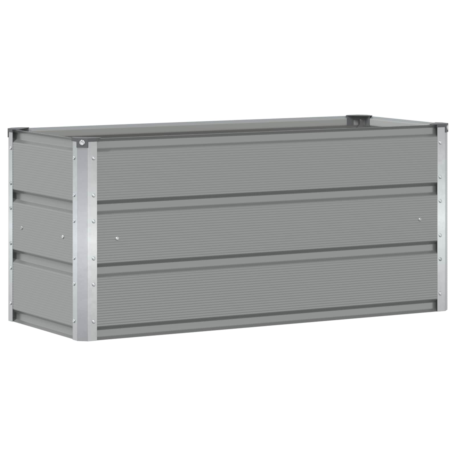 Planter Light Grey 100 x 40 x 45 cm Steel
