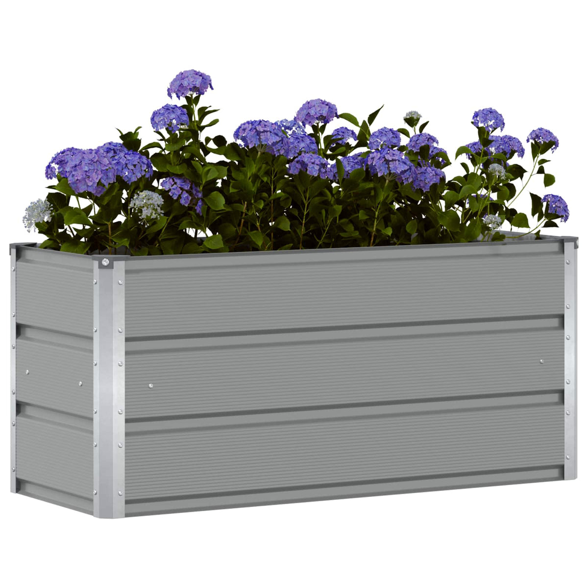 Planter Light Grey 100 x 40 x 45 cm Steel