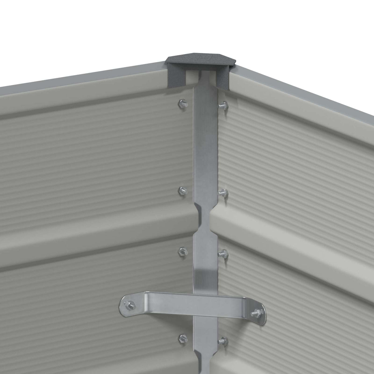 Planter Light Grey 100 x 40 x 75 cm Steel