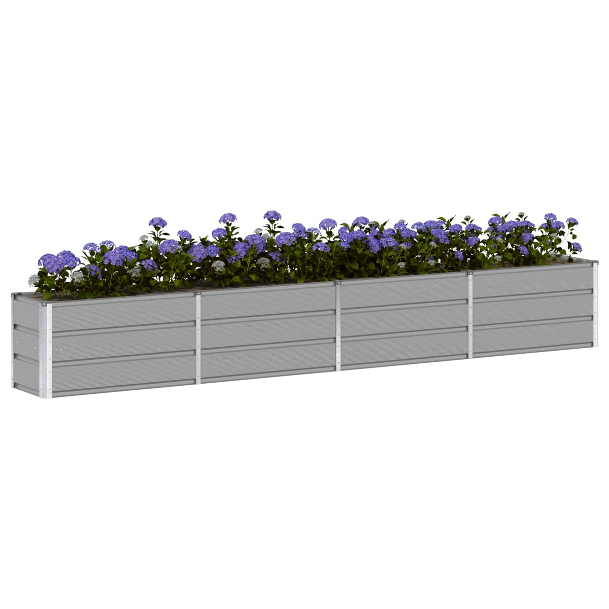 Planter Light Grey 320 x 40 x 45 cm Steel