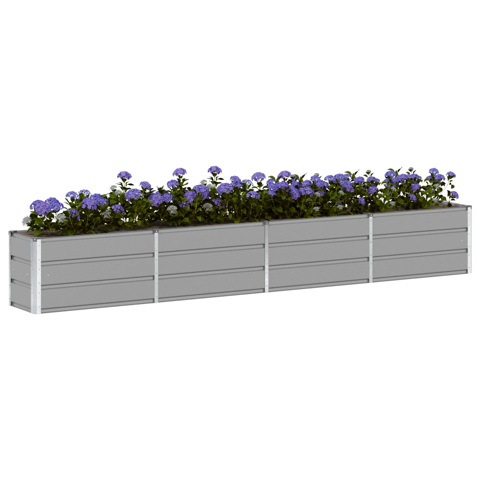 Planter Light Grey 320 x 40 x 45 cm Steel