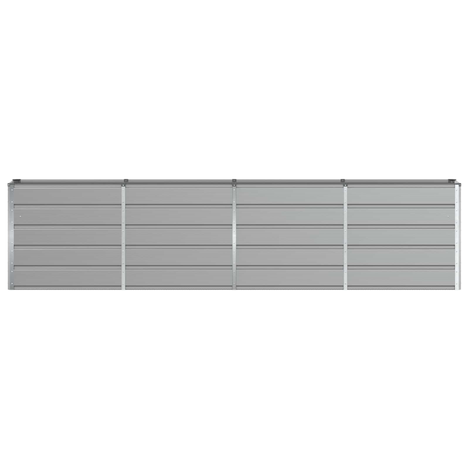 Planter Light Grey 160 x 40 x 75 cm Steel