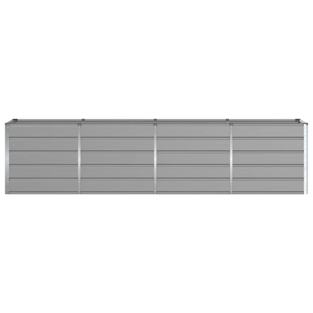 Planter Light Grey 240 x 80 x 75 cm Steel