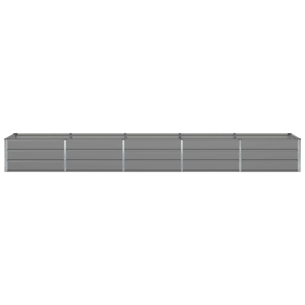 Planter Light Grey 400 x 80 x 45 cm Steel