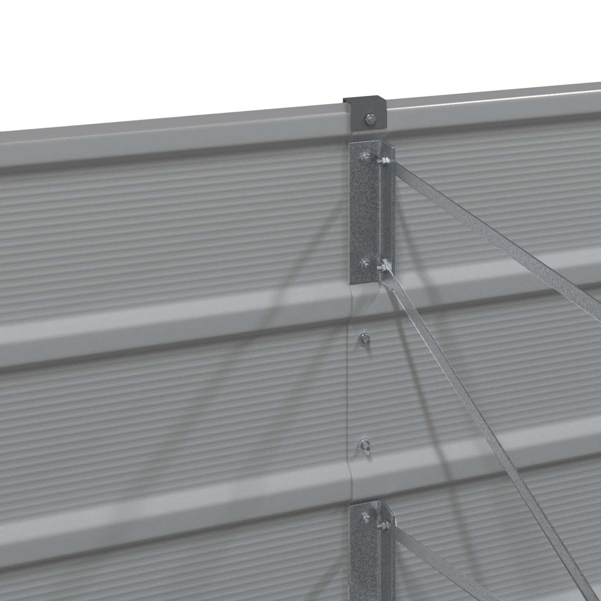 Planter Light Grey 480 x 80 x 45 cm Steel