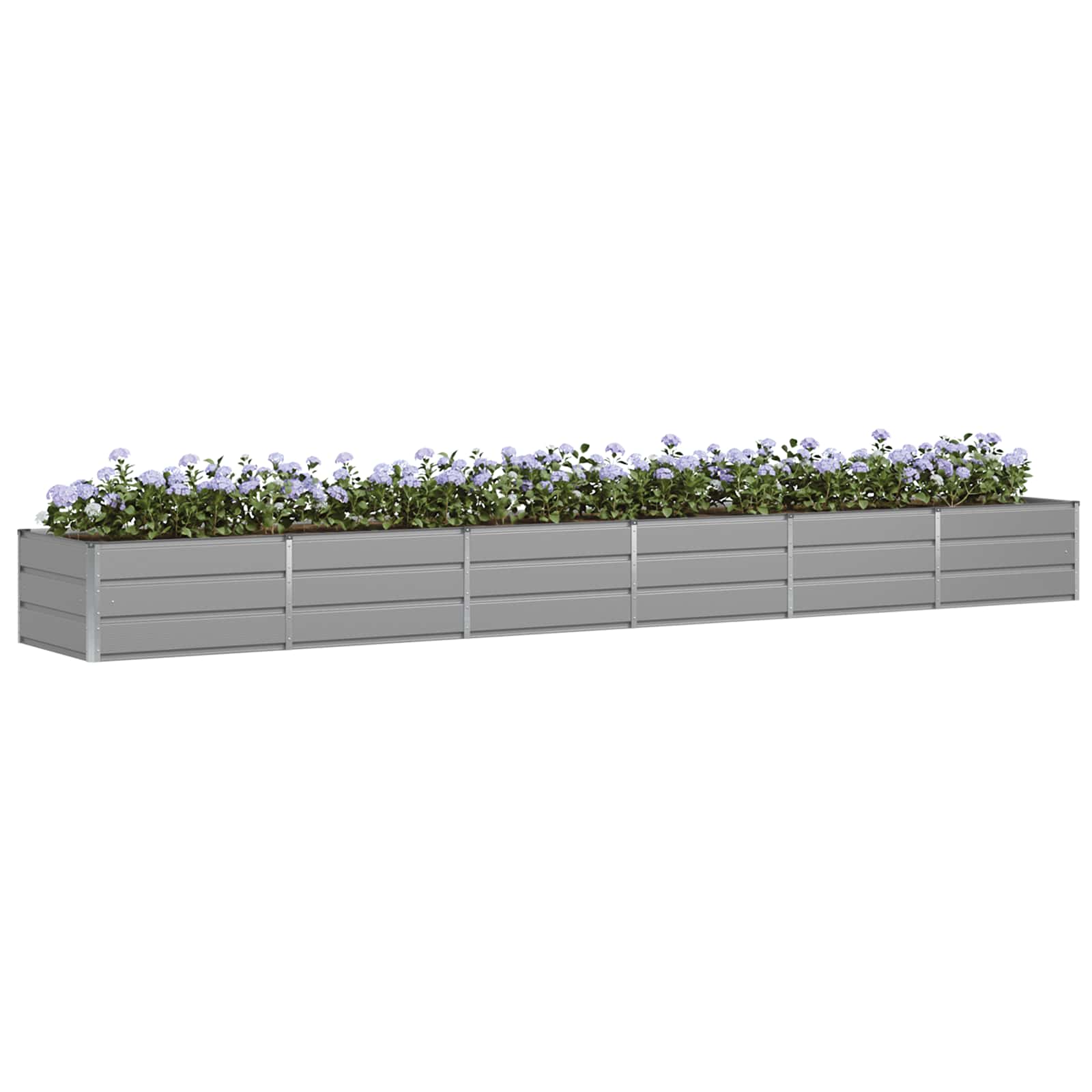 Planter Light Grey 480 x 80 x 45 cm Steel