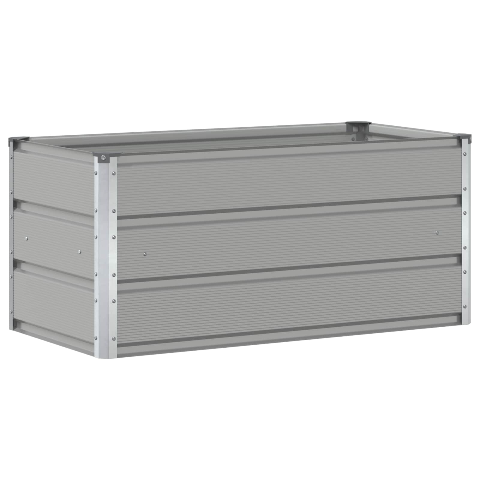 Planter Light Grey 100 x 50 x 45 cm Galvanised Steel