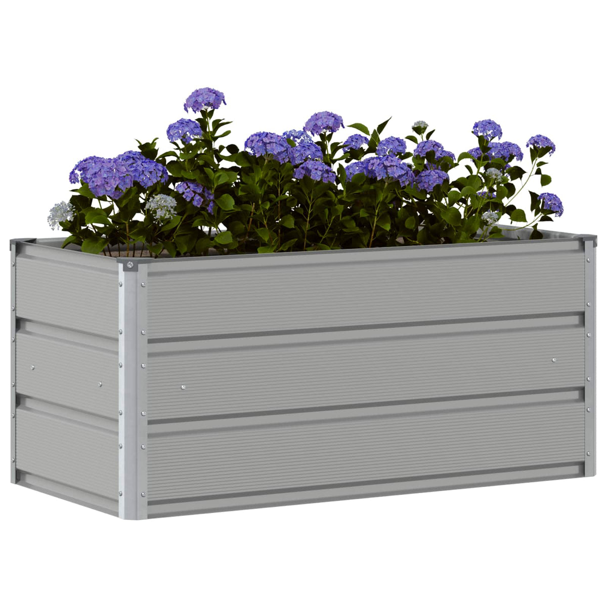Planter Light Grey 100 x 50 x 45 cm Galvanised Steel