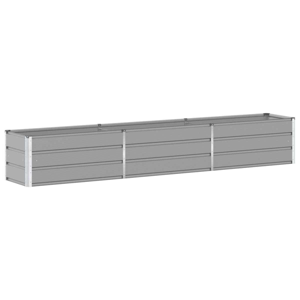 Planter Light Grey 290 x 50 x 45 cm Galvanised Steel