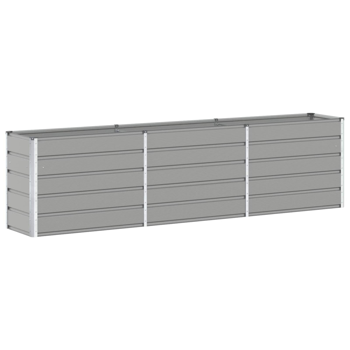 Planter Light Grey 290 x 50 x 75 cm Galvanised Steel