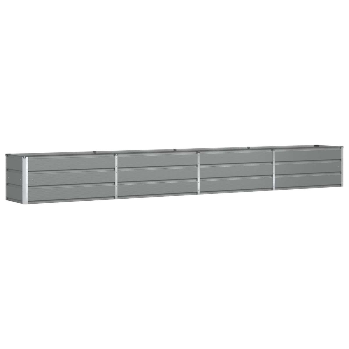 Planter Light Grey 385 x 50 x 45 cm Galvanised Steel