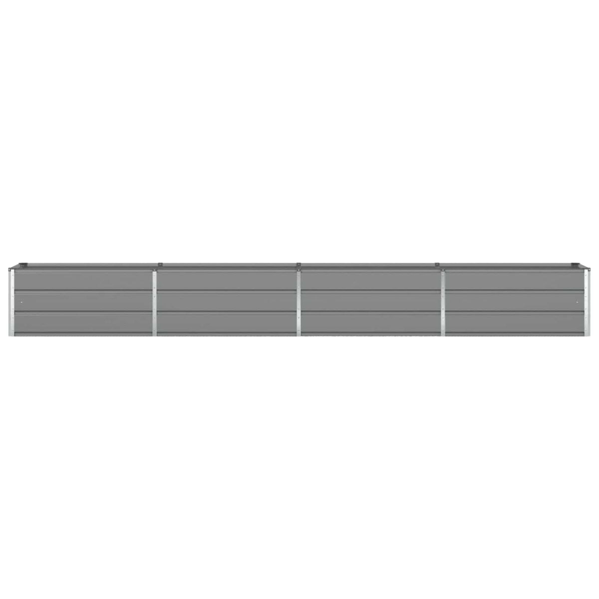 Planter Light Grey 385 x 50 x 45 cm Galvanised Steel