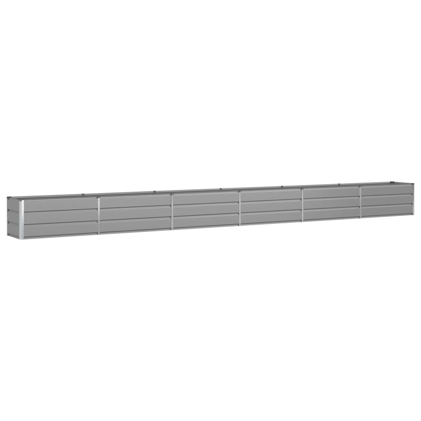 Planter Light Grey 580 x 50 x 45 cm Galvanised Steel