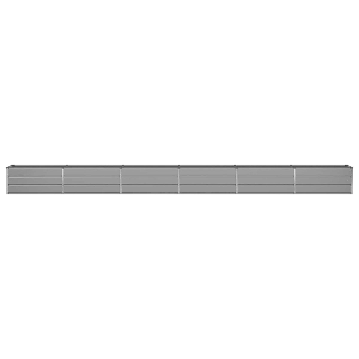 Planter Light Grey 580 x 50 x 45 cm Galvanised Steel