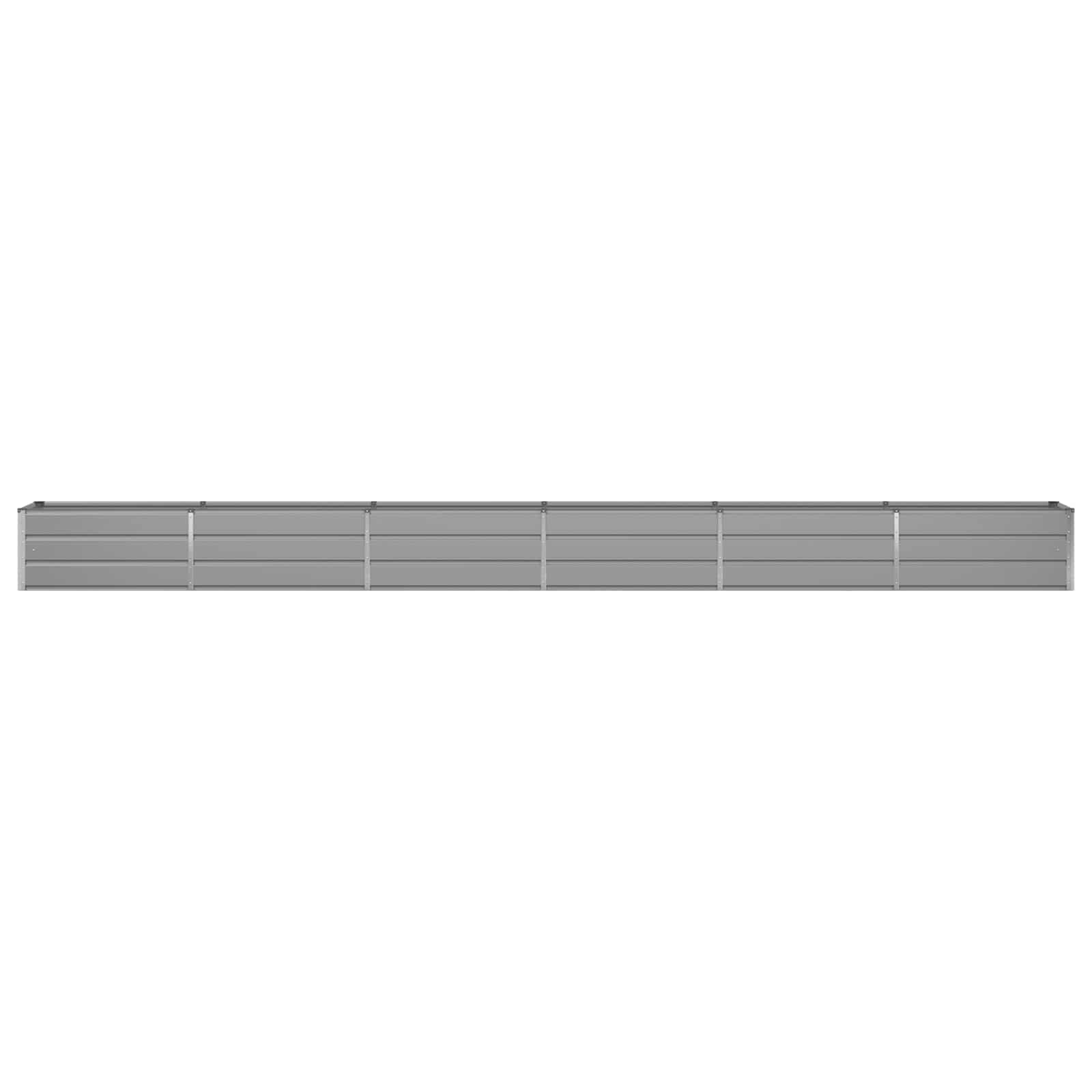 Planter Light Grey 580 x 50 x 45 cm Galvanised Steel