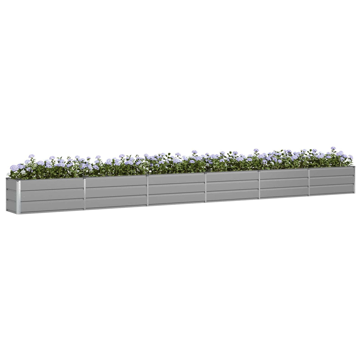Planter Light Grey 580 x 50 x 45 cm Galvanised Steel