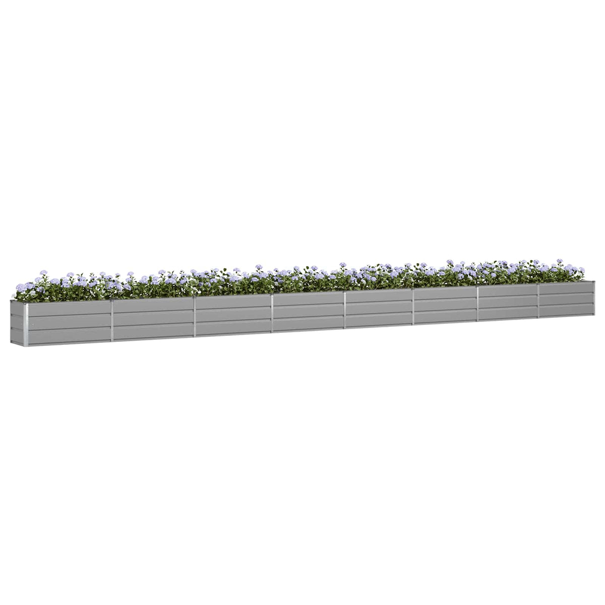 Planter Light Grey 770 x 50 x 45 cm Galvanised Steel