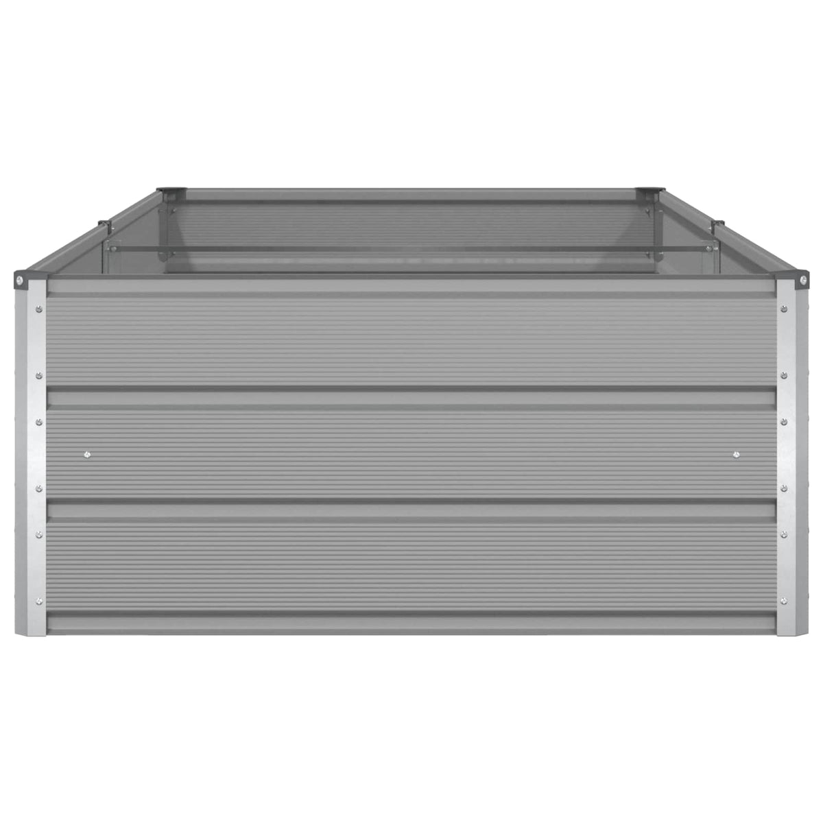 Planter Light Grey 195 x 100 x 45 cm Galvanised Steel