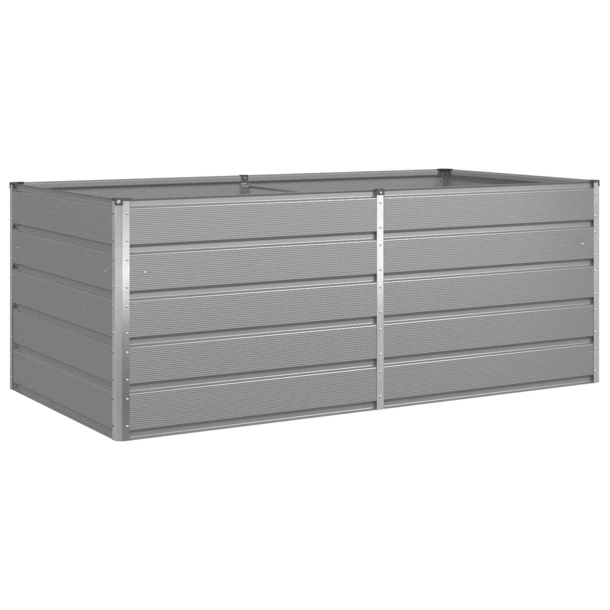 Planter Light Grey 195 x 100 x 75 cm Galvanised Steel