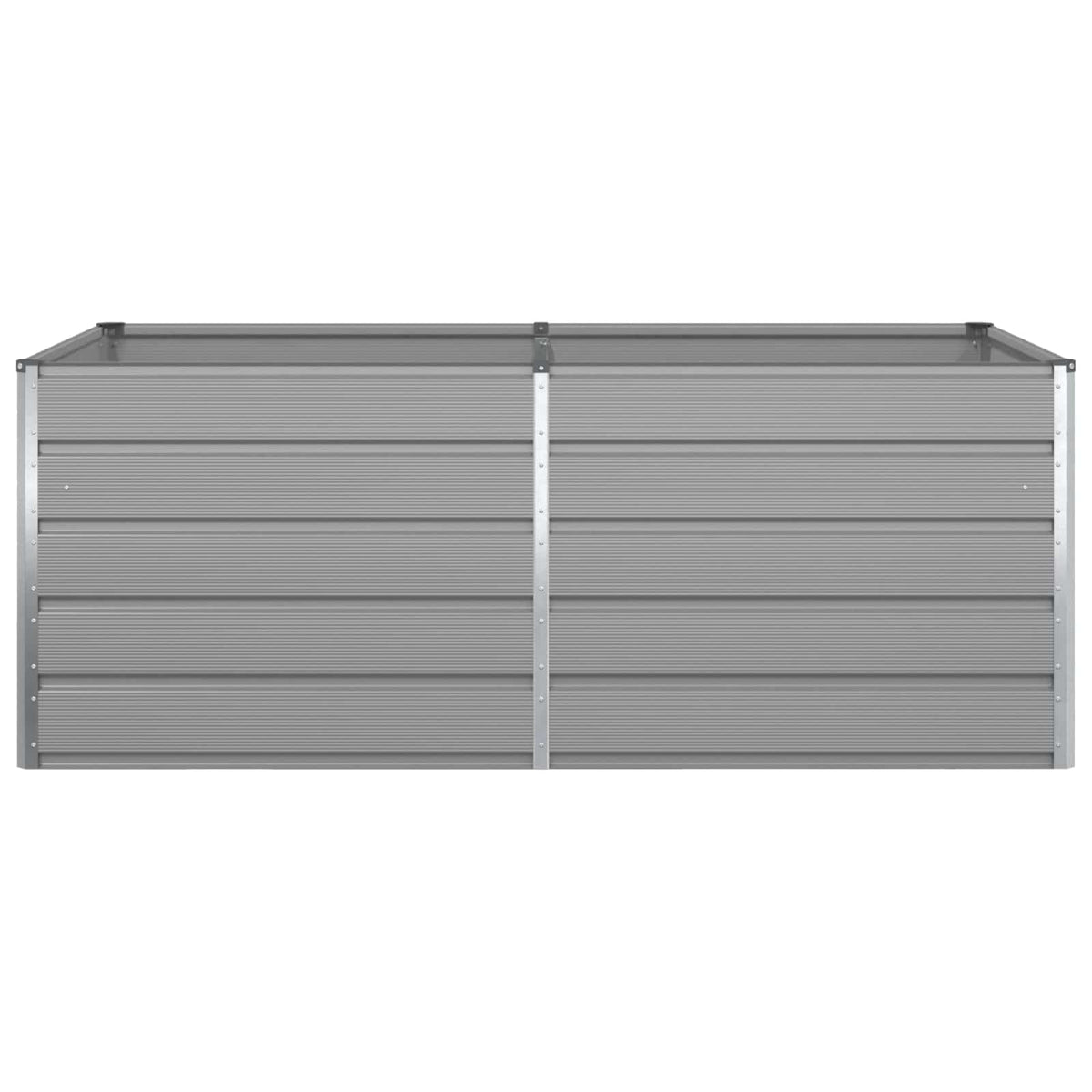 Planter Light Grey 195 x 100 x 75 cm Galvanised Steel