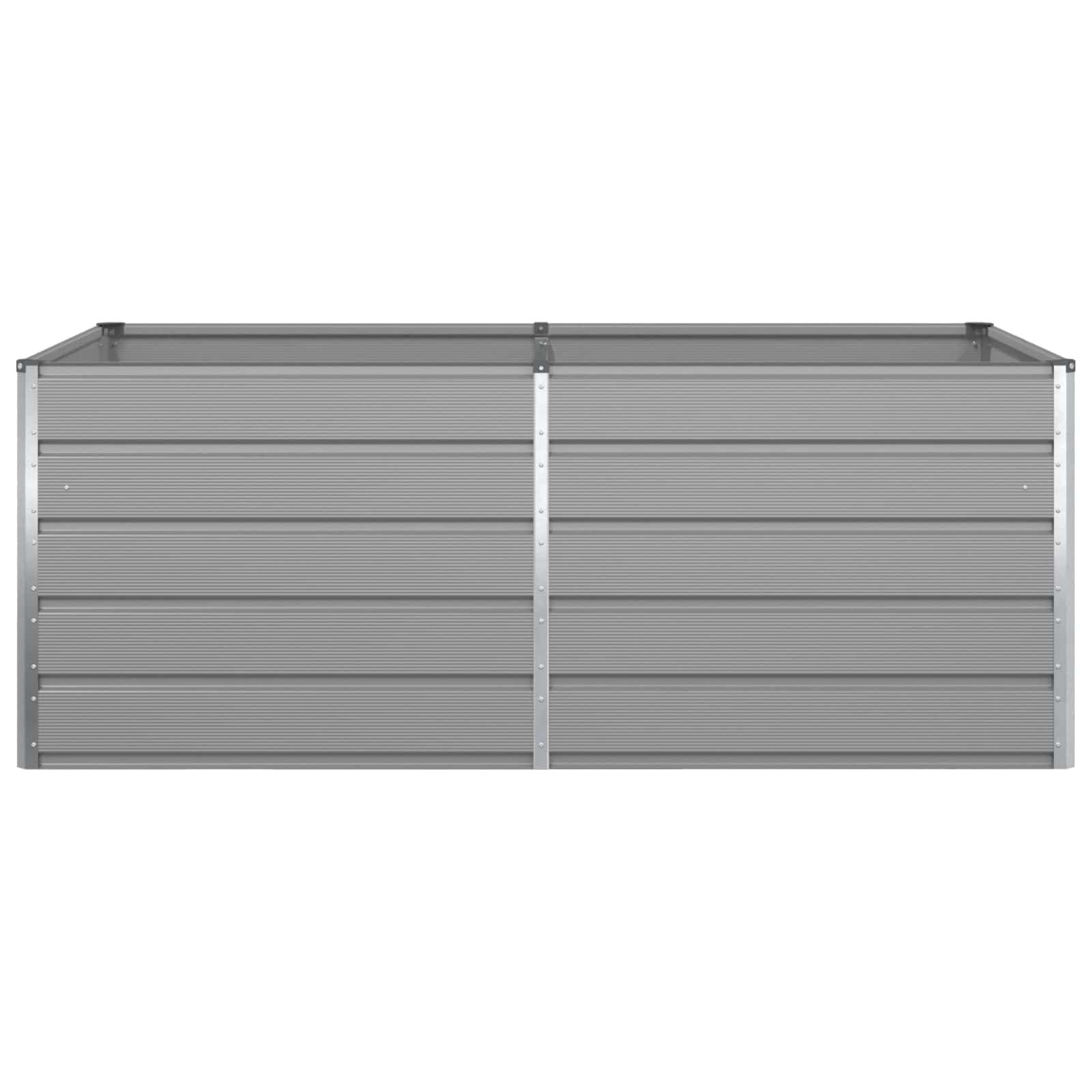 Planter Light Grey 195 x 100 x 75 cm Galvanised Steel