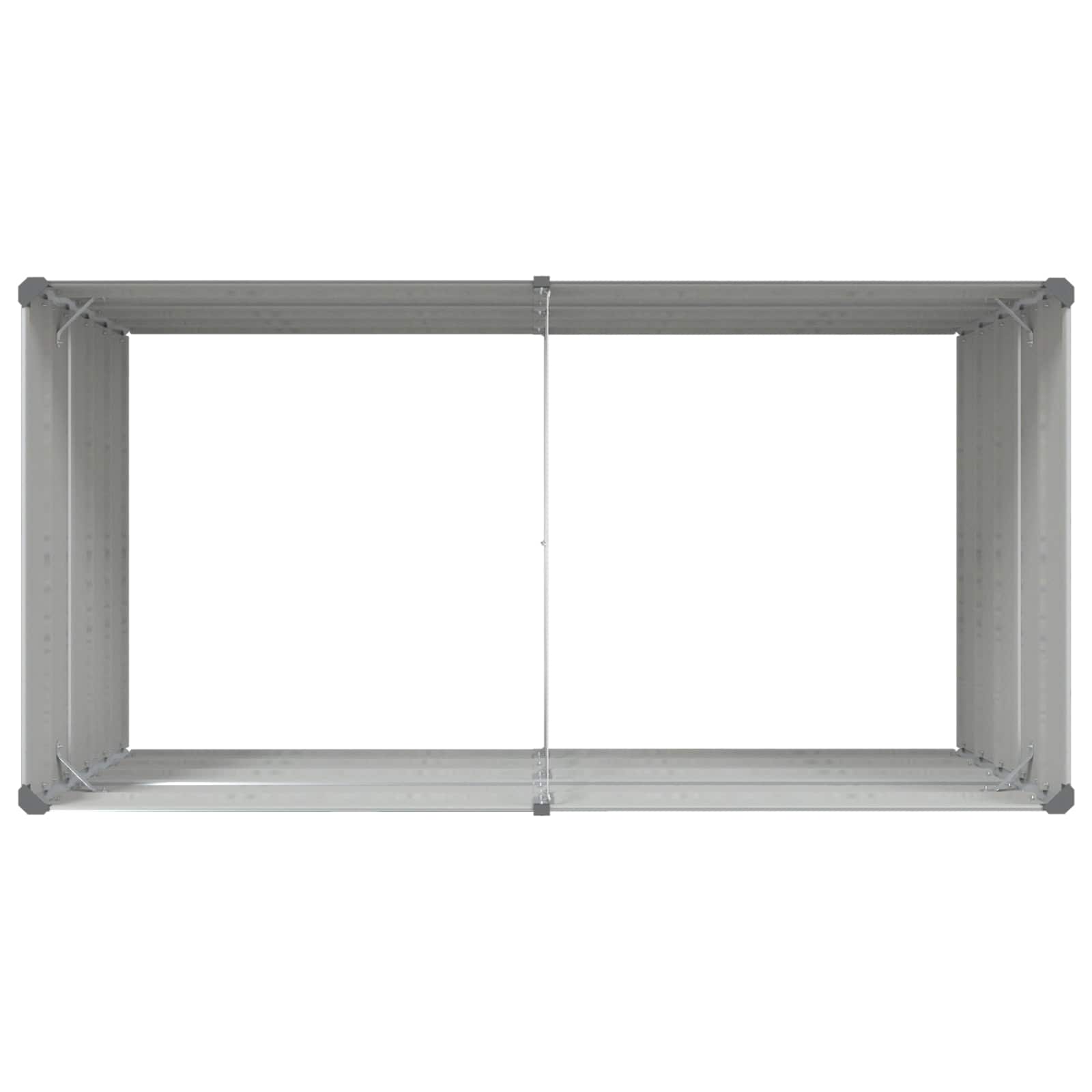 Planter Light Grey 195 x 100 x 75 cm Galvanised Steel