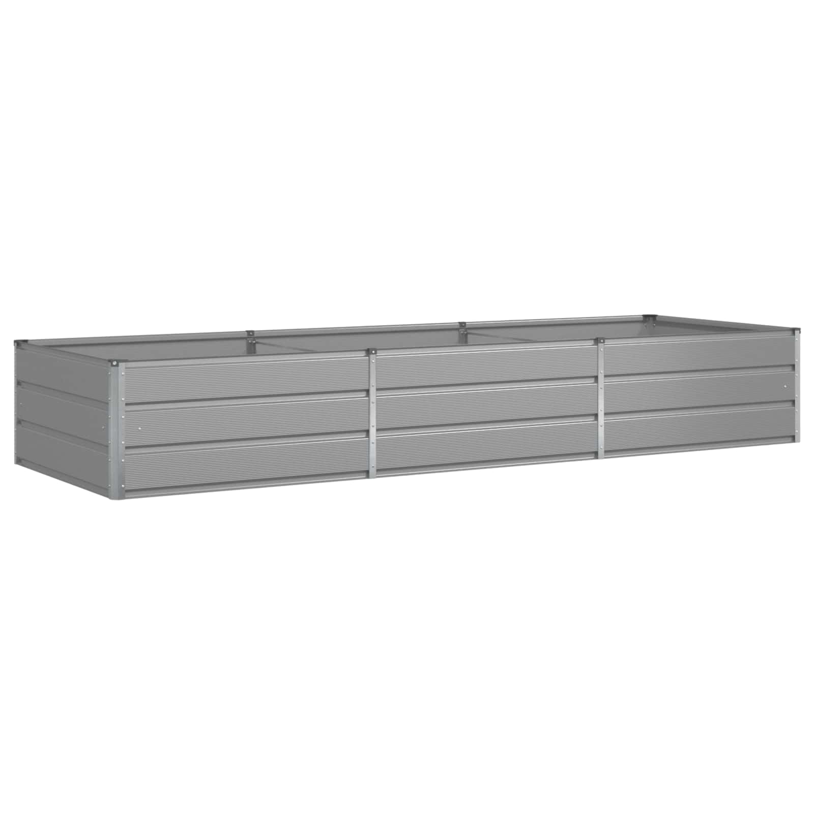 Planter Light Grey 290 x 100 x 45 cm Galvanised Steel