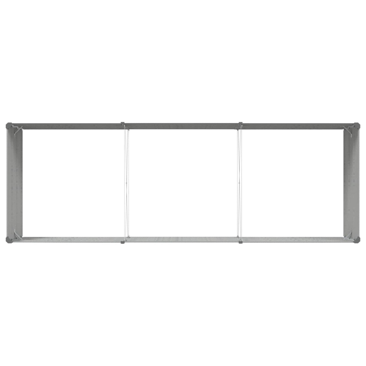 Planter Light Grey 290 x 100 x 45 cm Galvanised Steel