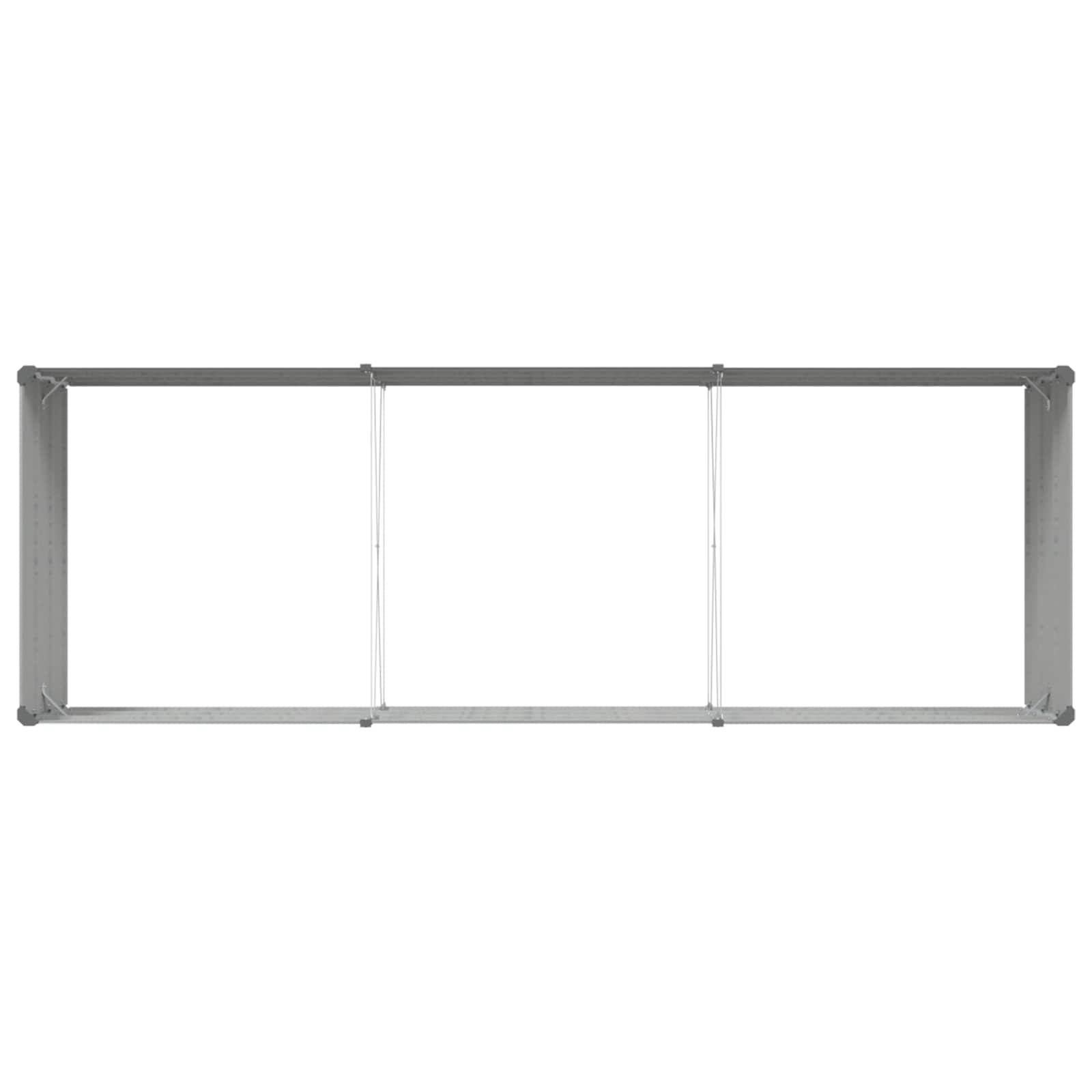 Planter Light Grey 290 x 100 x 45 cm Galvanised Steel