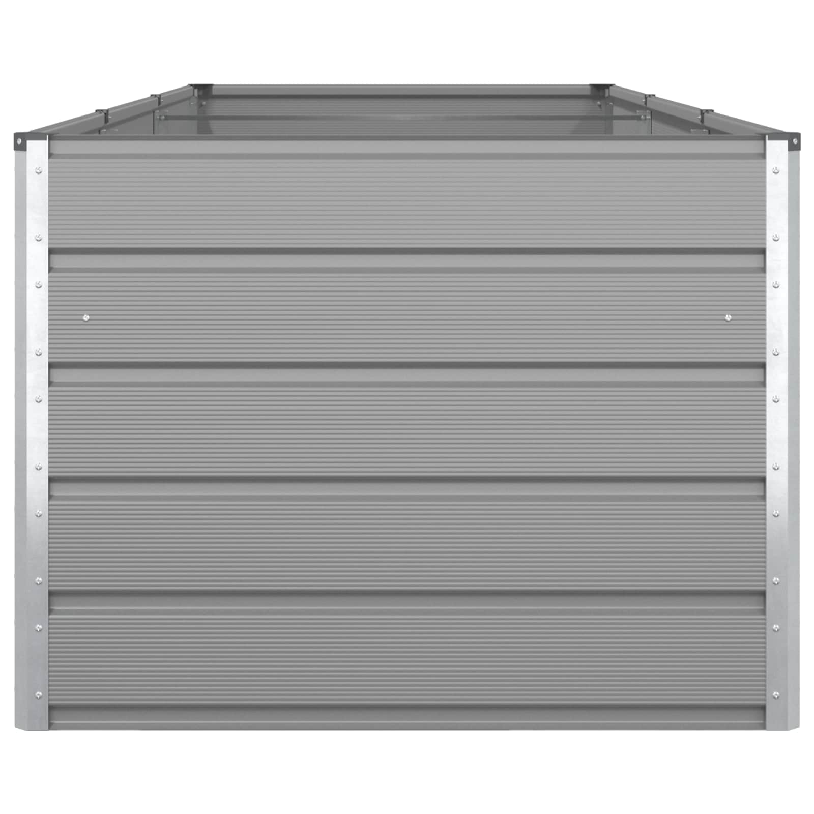 Planter Light Grey 195 x 100 x 45 cm Galvanised Steel