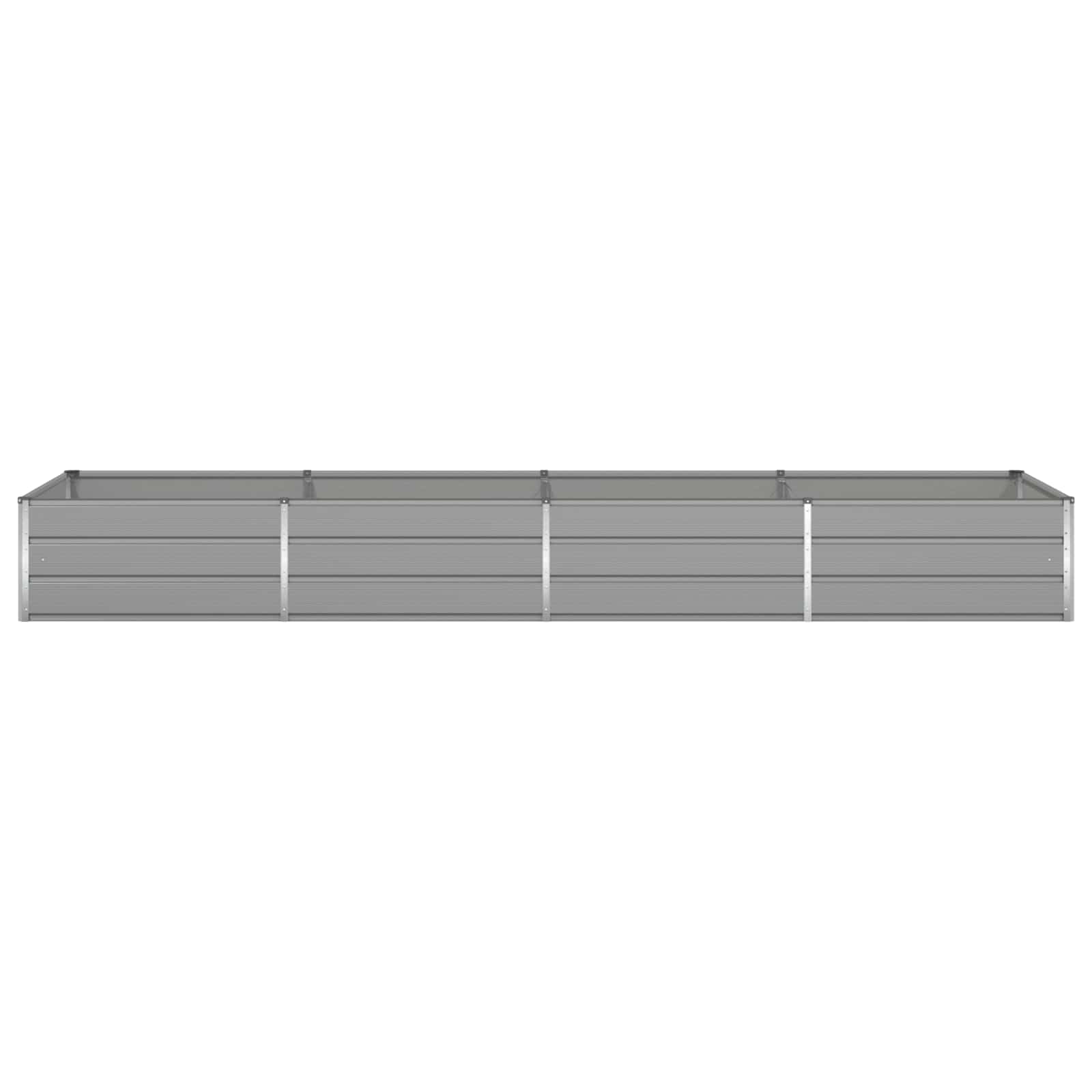 Planter Light Grey 195 x 100 x 45 cm Galvanised Steel