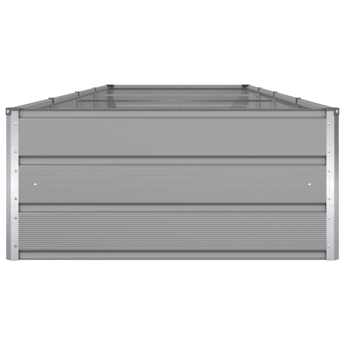 Planter Light Grey 195 x 100 x 45 cm Galvanised Steel