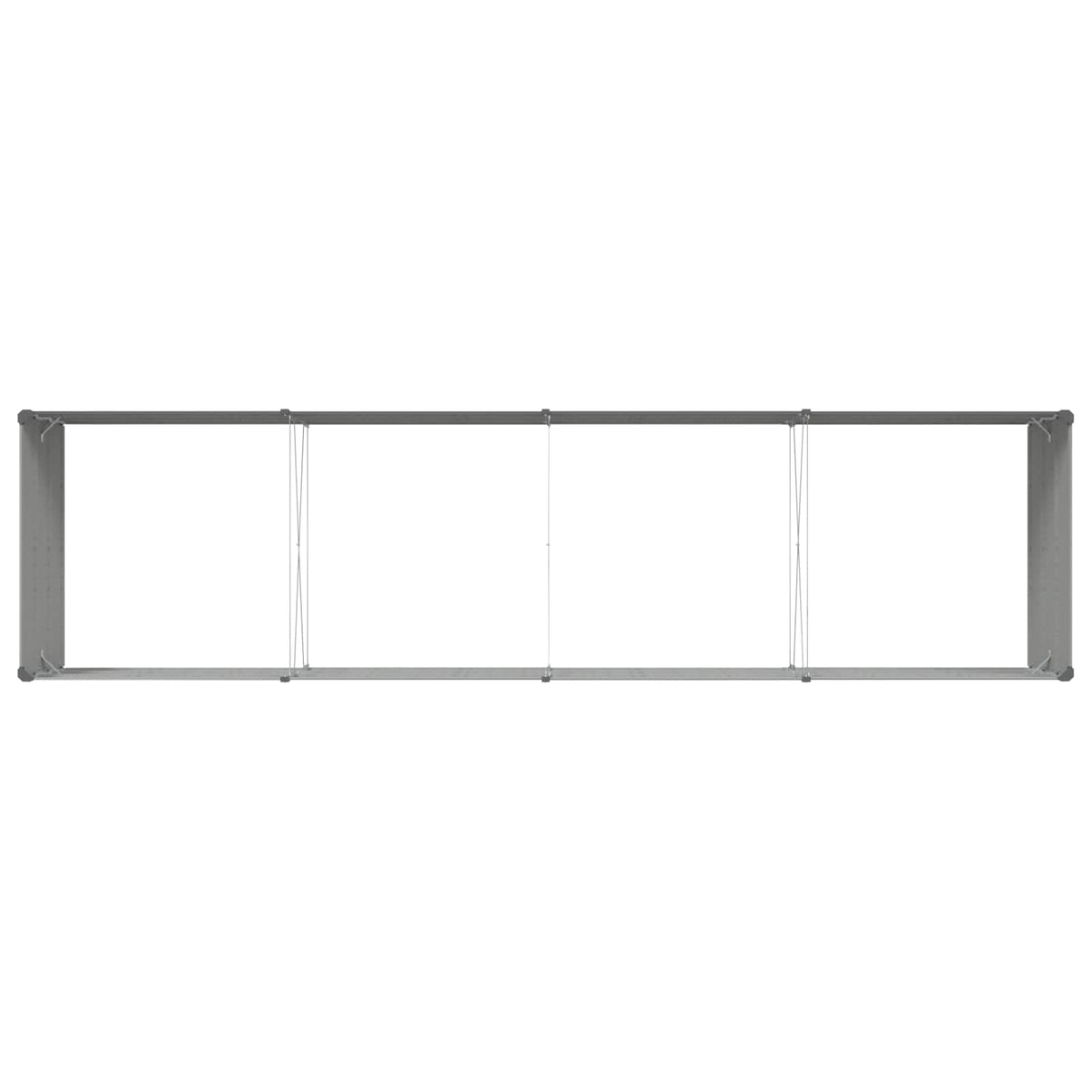 Planter Light Grey 195 x 100 x 45 cm Galvanised Steel