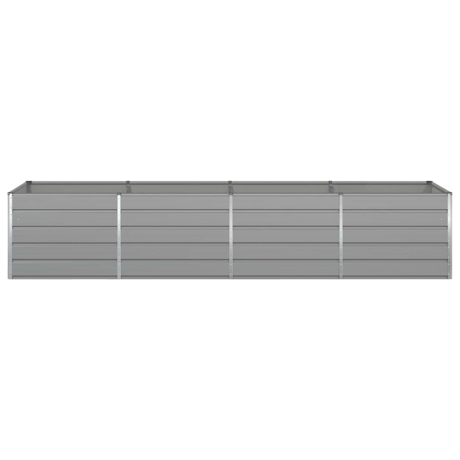 Planter Light Grey 385 x 100 x 75 cm Galvanised Steel