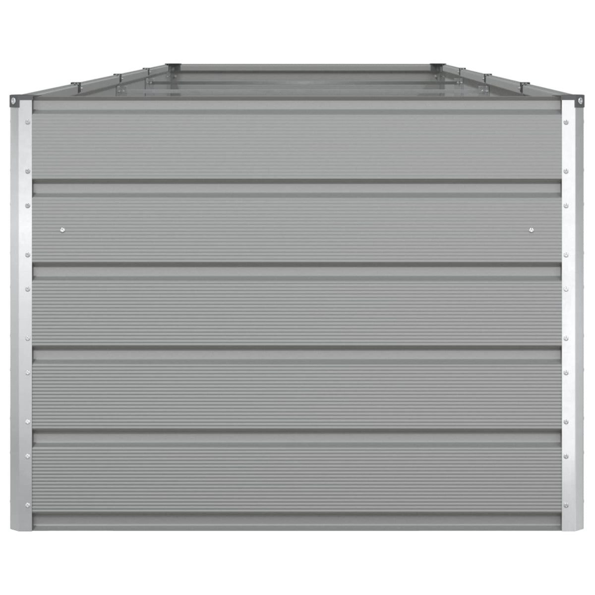 Planter Light Grey 385 x 100 x 75 cm Galvanised Steel