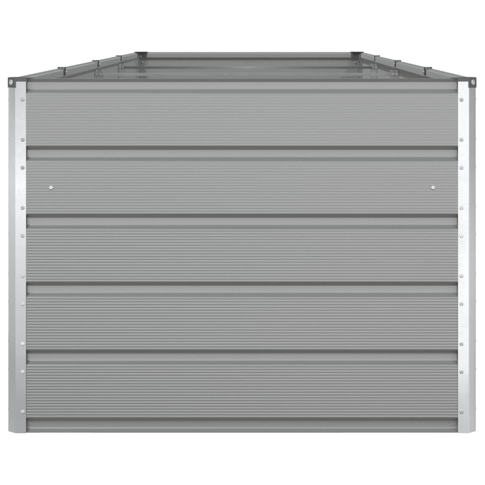 Planter Light Grey 385 x 100 x 75 cm Galvanised Steel