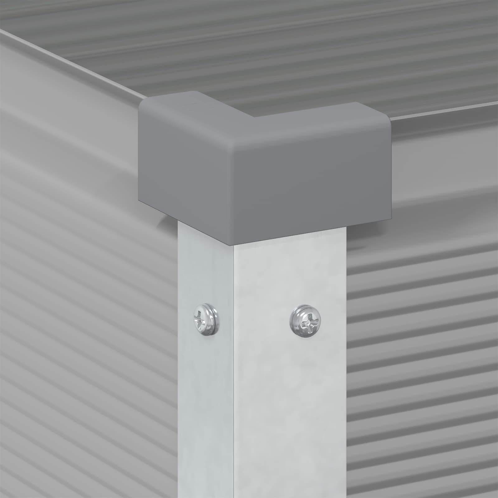 Planter Light Grey 100 x 45 x 90 cm Galvanised Steel