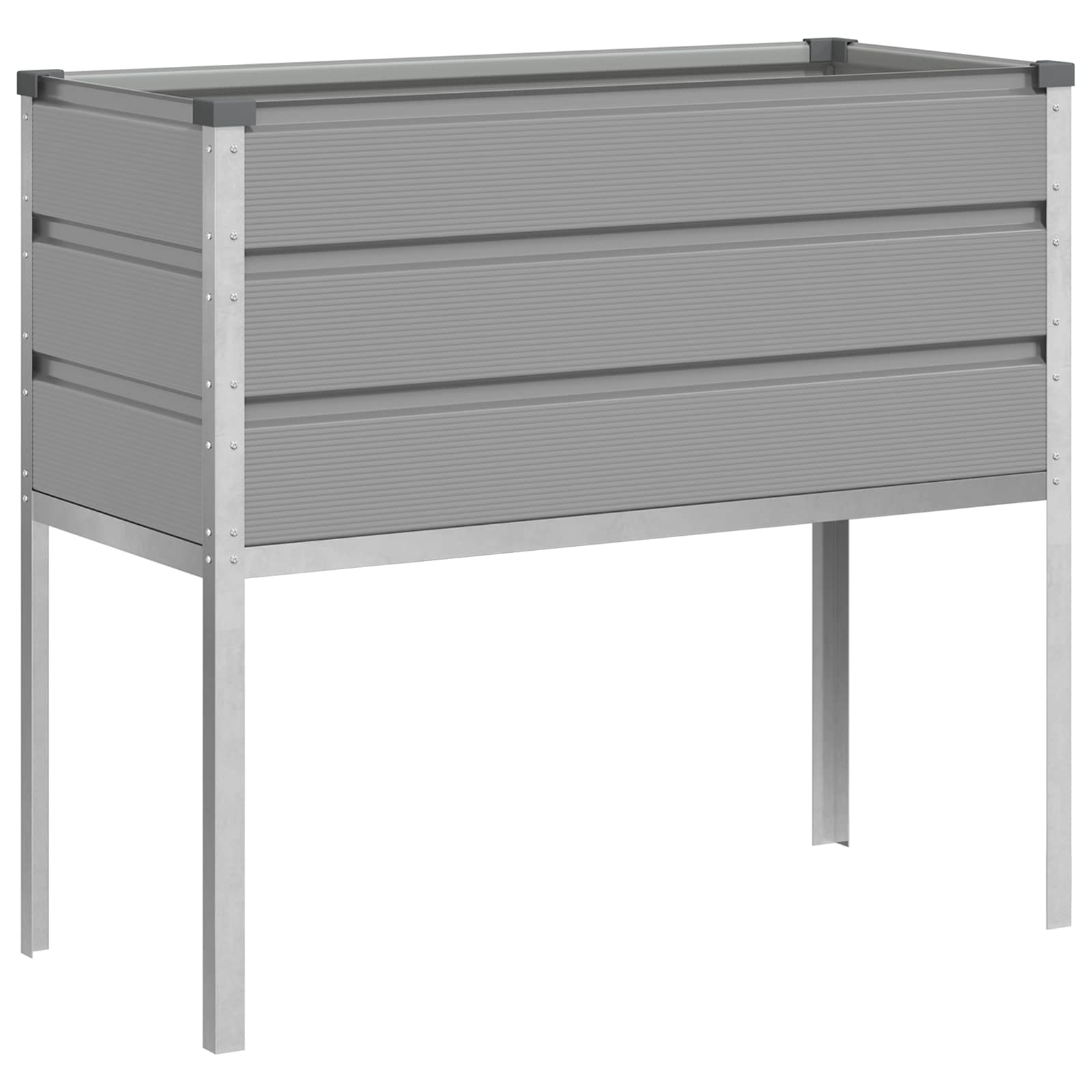Planter Light Grey 100 x 45 x 90 cm Galvanised Steel