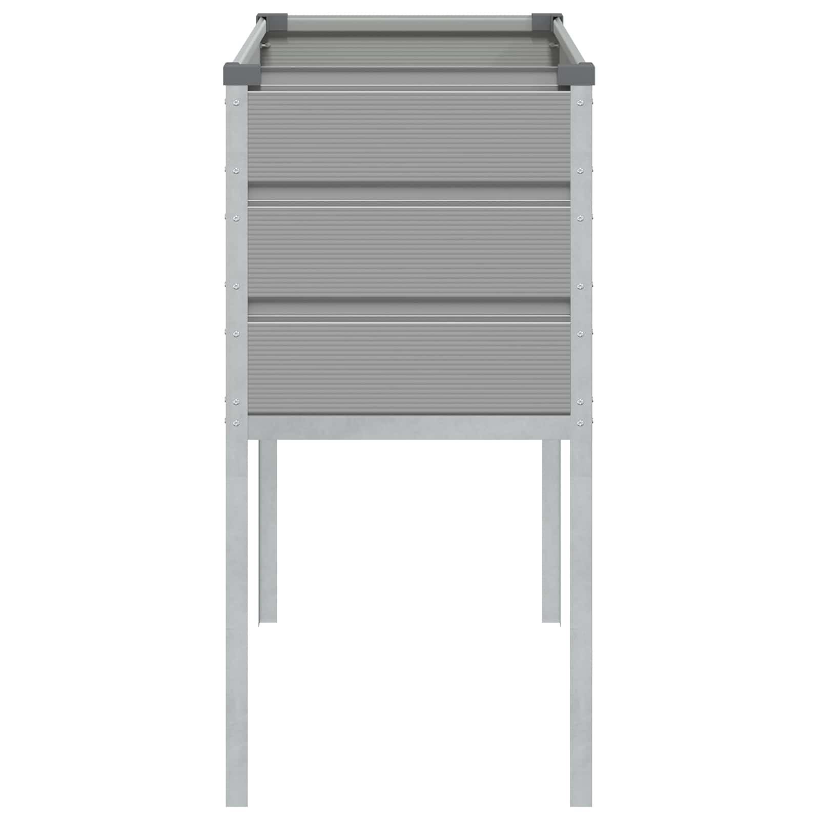 Planter Light Grey 100 x 45 x 90 cm Galvanised Steel