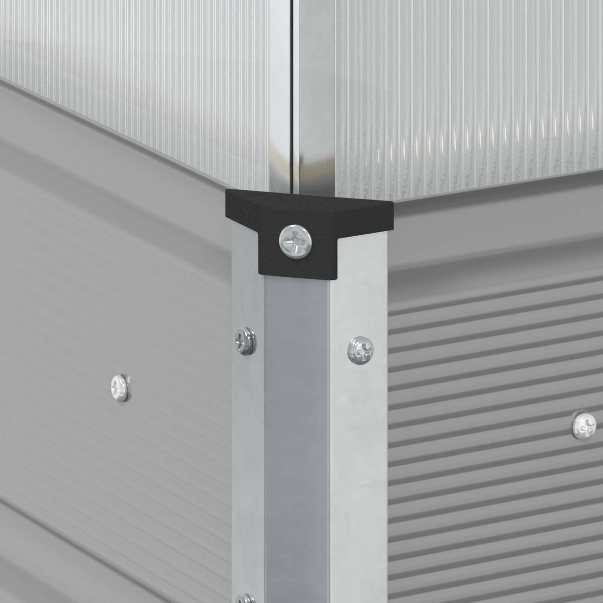 Planter Light Grey 100 x 100 x 77 cm Galvanised Steel