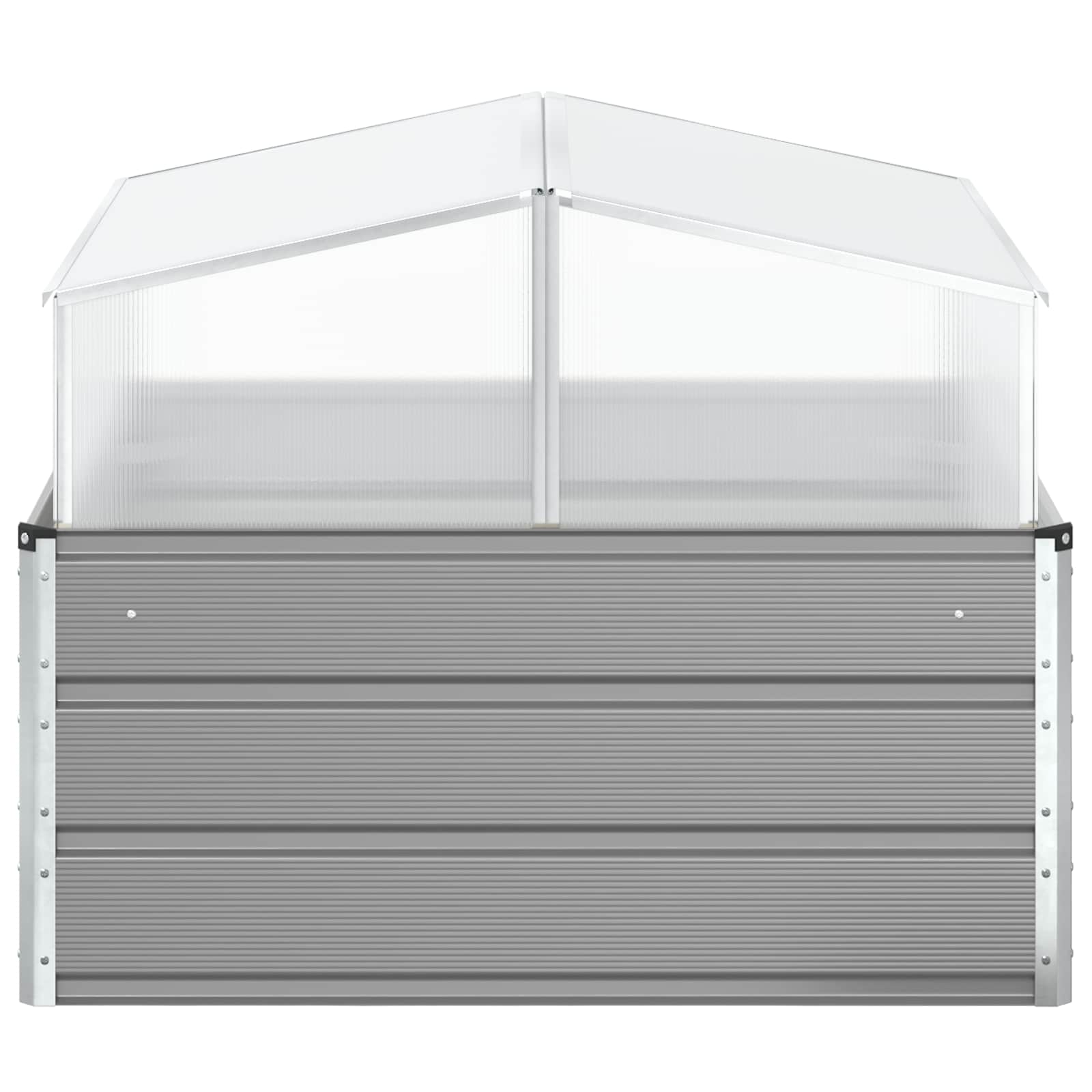 Planter Light Grey 100 x 100 x 77 cm Galvanised Steel