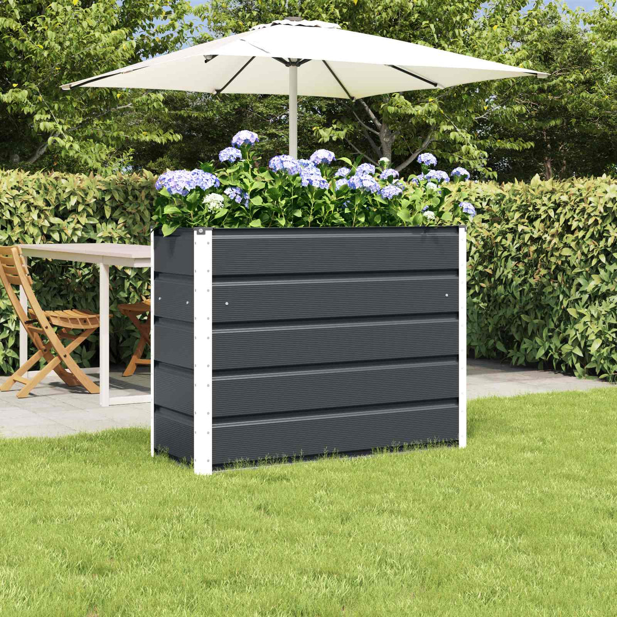 Planter Anthracite 100 x 40 x 75 cm Steel
